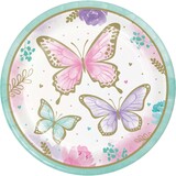 Creative Converting Teller Butterfly Butterfly Shimmer 23cm | 8 Stück