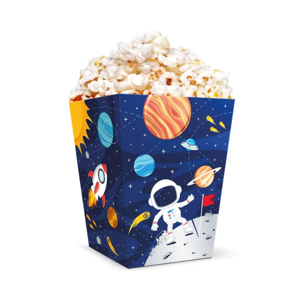 Tuf-Tuf Ruimte en Space Kosmos Popcorn Bakjes | 6 stuks Tuf-Tuf Ruimte en Space Kosmos Popcorn Bakjes | 6 stuks