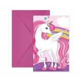 Procos Party Einladungen der Unicorn Regenbogenfarben | 6 Stück Procos Party Einladungen der Unicorn Regenbogenfarben | 6 Stück