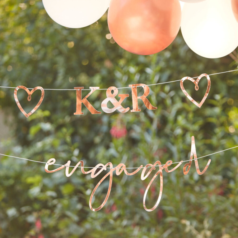 Ginger Ray DIY Letterlinger Engaged Rosé Gold | per set