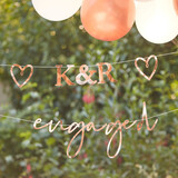 Ginger Ray DIY Letterlinger Engaged Rosé Gold | pro Satz Ginger Ray DIY Letterlinger Engaged Rosé Gold | pro Satz