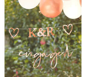 Ginger Ray Letterlinger bricolage engagé Rosé Gold | par ensemble