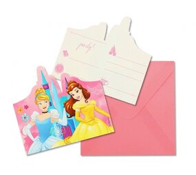 Procos Party Prinsessen Uitnodigingen Princess Live Your Story | 6 stuks