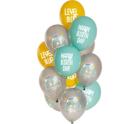 Folat Birthday Gamer Balloons Set 33cm | 12 pieces Folat Birthday Gamer Balloons Set 33cm | 12 pieces