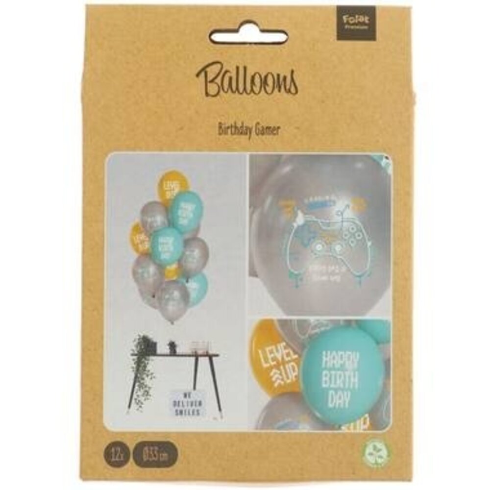 Folat Balloons de joueur d'anniversaire set 33 cm | 12 pièces Folat Balloons de joueur d'anniversaire set 33 cm | 12 pièces