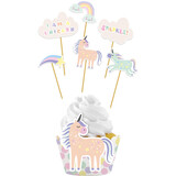 Folat Emballages de cupcakes licorne et arc-en-ciel | 12 pièces Folat Emballages de cupcakes licorne et arc-en-ciel | 12 pièces