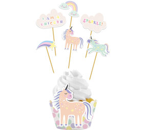 Folat Emballages de cupcakes licorne et arc-en-ciel | 12 pièces