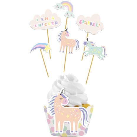 Folat Unicorn & Rainbows Cupcake Wrappers | 12-delig
