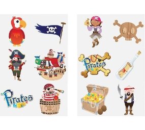 Henbrandt Tattoo Piraat | per 2 velletjes Henbrandt Tattoo Piraat | per 2 velletjes