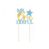 Paper Dreams Cake Topper Mr One Derful 22x11,5cm | per stuk Paper Dreams Cake Topper Mr One Derful 22x11,5cm | per stuk