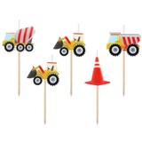 Godan Candles Construction Vehicles | 5 pieces