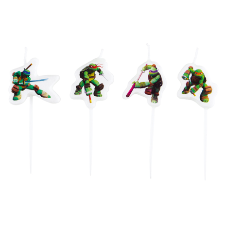 Amscan Ninja Turtles cake candles | 4 pieces