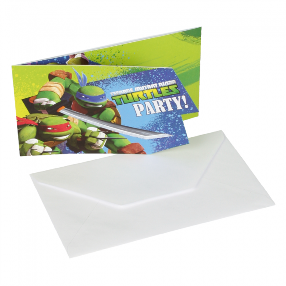 Amscan Ninja Turtles Invitations | 6 pieces