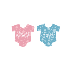Paper Dreams Gender reveal Slinger Romper | 6 meters Paper Dreams Gender reveal Slinger Romper | 6 meters