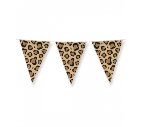 Paper Dreams Flaggengirlande mit Leopardenmuster 10 m | pro Stück