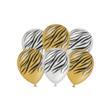 Paper Dreams Ballons à imprimé zèbre 30cm | 6 morceaux