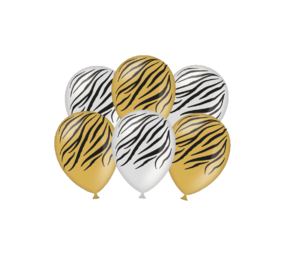 Paper Dreams Zebra Print Ballonnen 30cm | 6 stuks