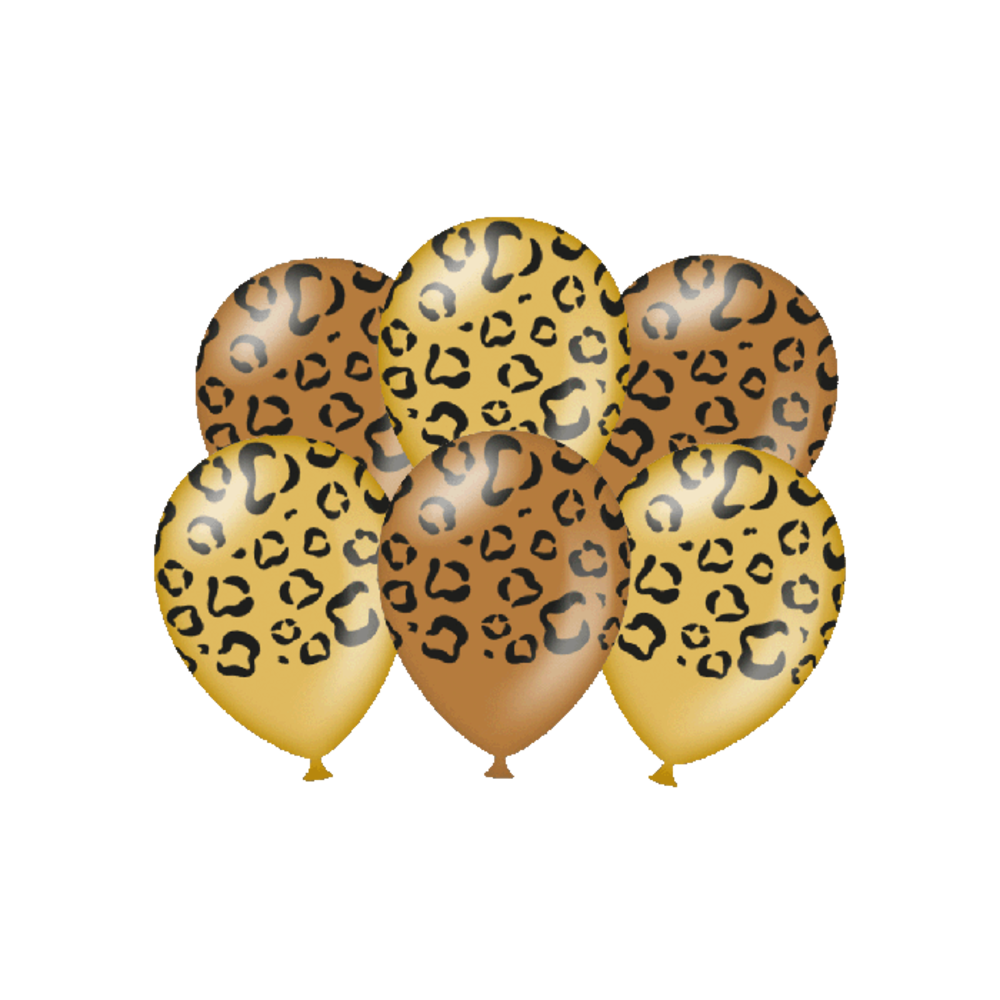 Paper Dreams Leopard print balloons 30cm | 6 pieces