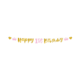 Paper Dreams 1 Jaar Letterslinger Roze 2,5 meter | Per Stuk Paper Dreams 1 Jaar Letterslinger Roze 2,5 meter | Per Stuk