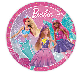 Procos Party Plaques de fantaisie Barbie 23cm | 8 pièces