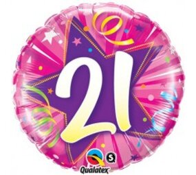 Qualatex Helium Ballon 21 Gekleurd 45cm | per stuk Qualatex Helium Ballon 21 Gekleurd 45cm | per stuk