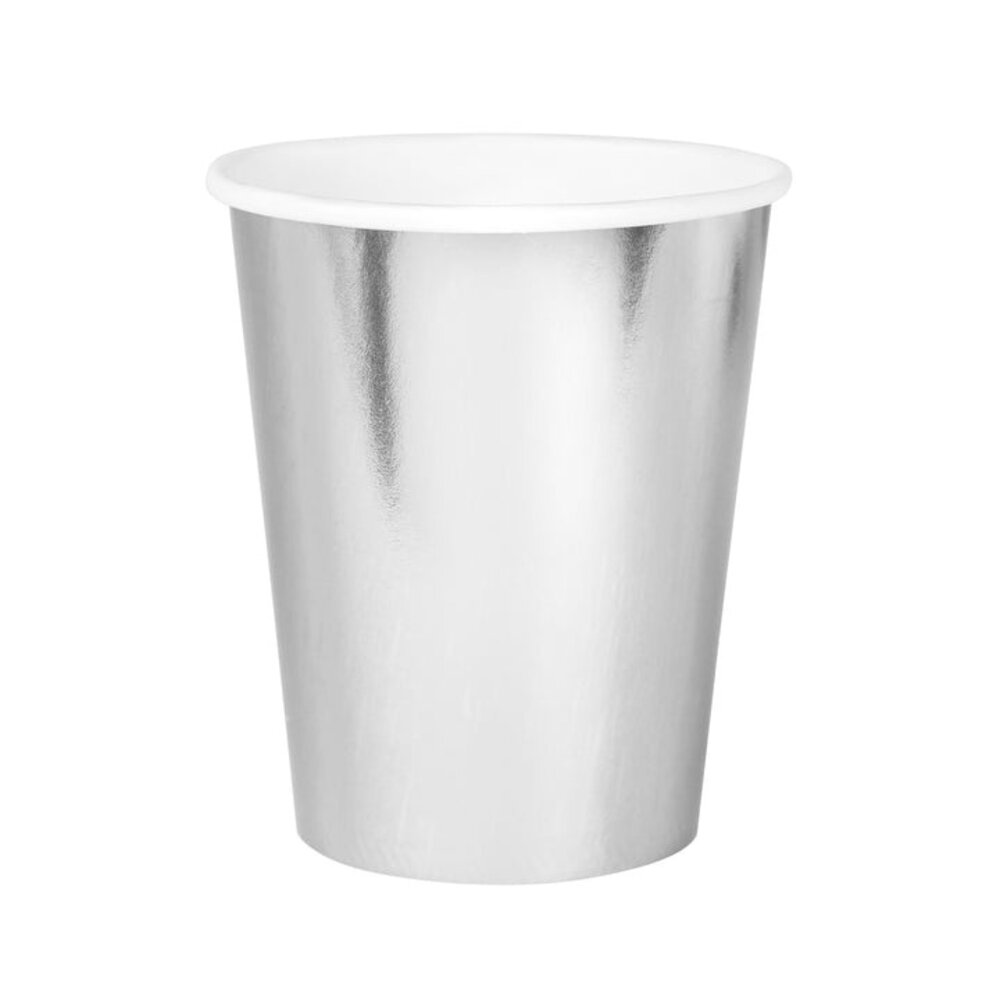 Tuf-Tuf Zilveren Bekers Metallic 220ml | 6 stuks