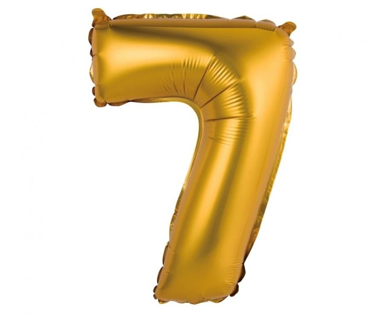 Godan Folie Ballon Matt Gold Nummer 7 | 35 cm Godan Folie Ballon Matt Gold Nummer 7 | 35 cm
