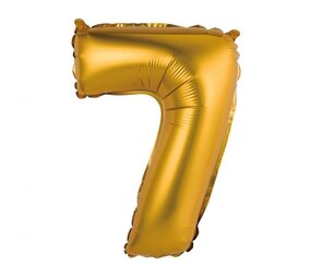 Godan Folie Ballon Mat Goud Cijfer 7 | 35cm Godan Folie Ballon Mat Goud Cijfer 7 | 35cm