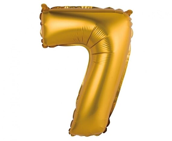 Godan Folie Ballon Matt Gold Nummer 7 | 35 cm Godan Folie Ballon Matt Gold Nummer 7 | 35 cm