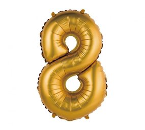 Godan Folie Ballon Matt Gold Numéro 8 | 35 cm Godan Folie Ballon Matt Gold Numéro 8 | 35 cm