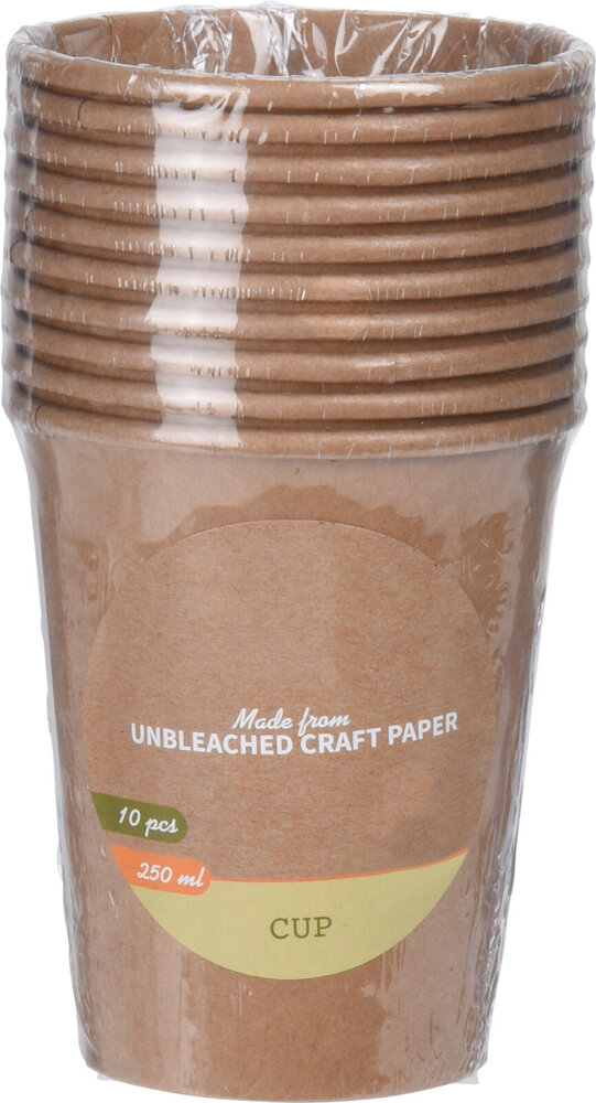 Tuf-Tuf Kraft Cups 250 ml | 10 morceaux Tuf-Tuf Kraft Cups 250 ml | 10 morceaux