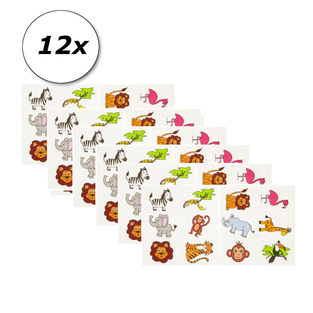 LG Imports Jungle Dieren Tattoo | 2 velletjes