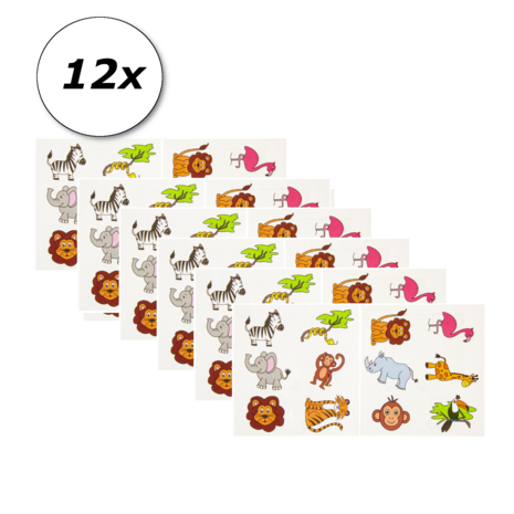 LG Imports Jungle Animals Tattoo | 2 sheets