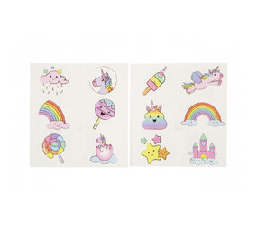 LG Imports Unicorn Rainbow Tattoos | 2 sheets LG Imports Unicorn Rainbow Tattoos | 2 sheets