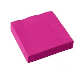 Servet donkerroze klein 25x25cm | 20 stuks Servet donkerroze klein 25x25cm | 20 stuks