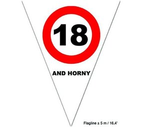 Flag line point traffic sign 18 years Flag line point traffic sign 18 years