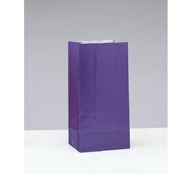 Sac de fête du papier violet | 12 pièces