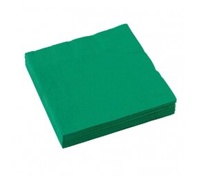 Serviette festive verte 33x33cm | 20 morceaux