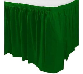 Jupe de table en plastique vert | 73cm x 426 cm Jupe de table en plastique vert | 73cm x 426 cm