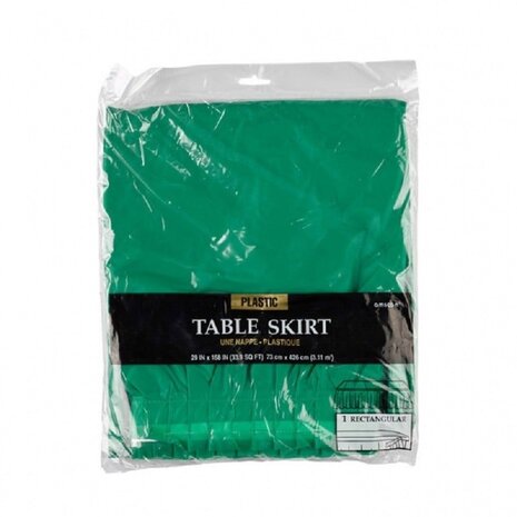 Tafel rok groen plastic | 73cm x 426cm