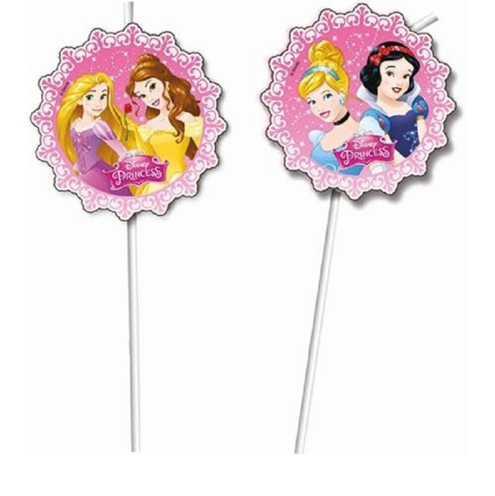 Pailles Disney Princess 6 pièces