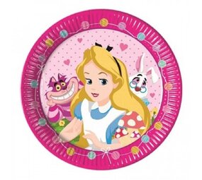 Bord Alice in Wonderland 23cm | 8 stuks Bord Alice in Wonderland 23cm | 8 stuks