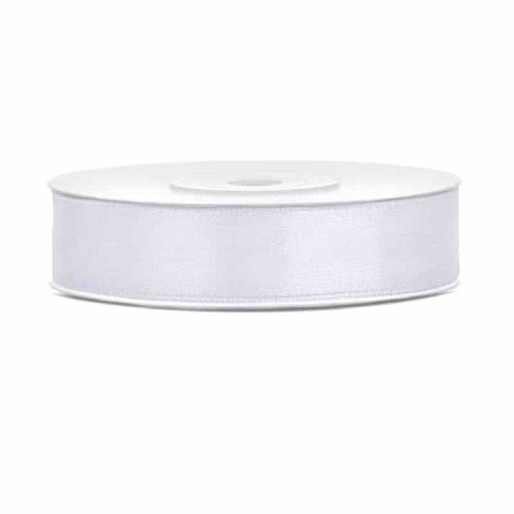 Ribbon satin white 12mm