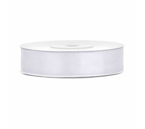 Lint satijn wit 12mm