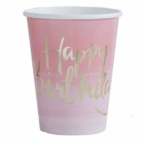 Ginger Ray Tasse Ombre Pink mit goldenen 8 Teilen Ginger Ray Tasse Ombre Pink mit goldenen 8 Teilen