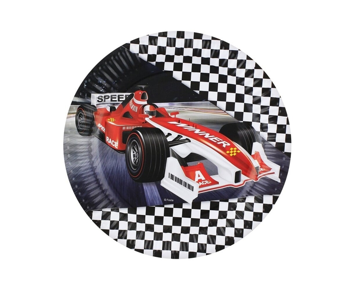 Race Auto Plate 18cm | 6 Stück