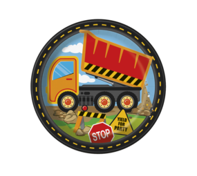 Unique Party Teller Konstruktion Party 22 cm | 8 Stück Unique Party Teller Konstruktion Party 22 cm | 8 Stück