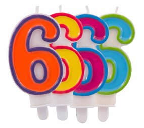 Candle 6 colored | per Unit