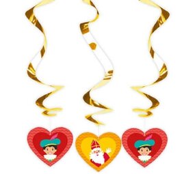 Hang decoration Sint and Piet 3 pieces