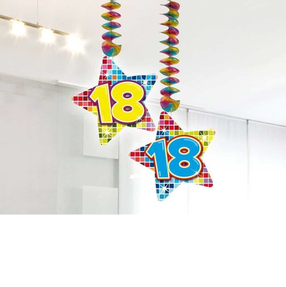 Decoration spiral 18 years star shape 2 pieces